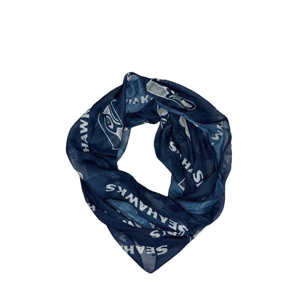 Seattle Seahawks Infinity Scarf Blue NWT Little Earth Sheer NFL